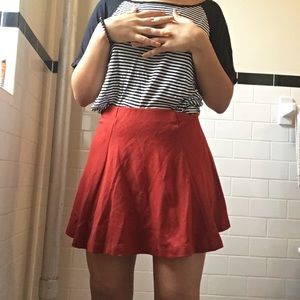 Red skirt